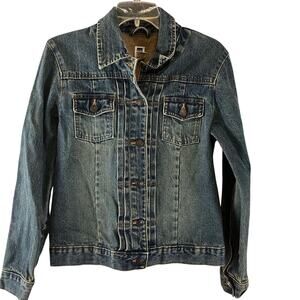 Gap Vintage Y2K Denim Trucker Jacket Size Medium 100% Cotton